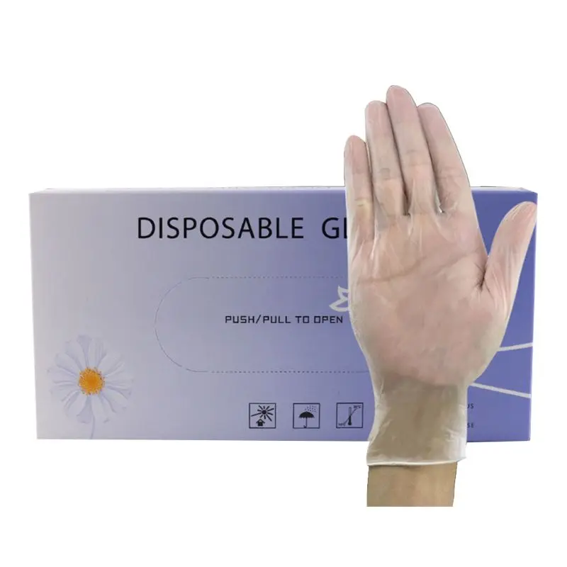 

50Pcs Long Cuff Disposable PVC Gloves Powder Free Non Sterile Hand Protection