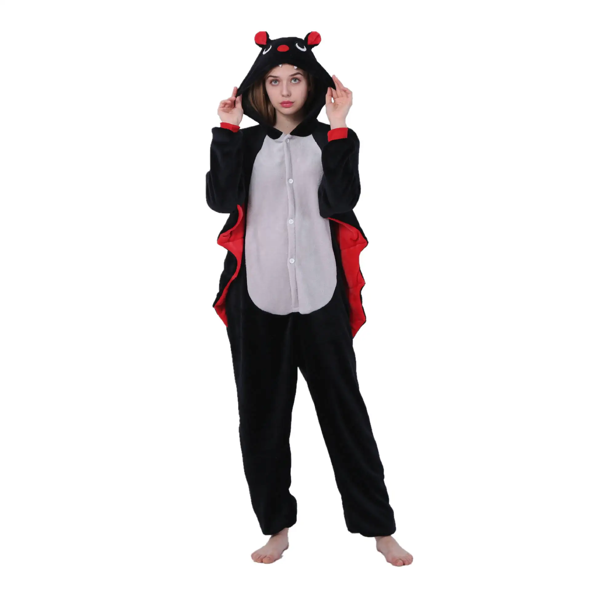 Пижама кигуруми с длинными рукавами и капюшоном|Комплекты пижам| |