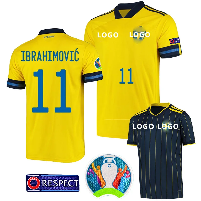 

Free Shipping 2021 Soccer Jerseys Sweden Zlatan Ibrahimovic Jerseys Men Sports T-shirts Uniforms Suit Football Jersey Kit