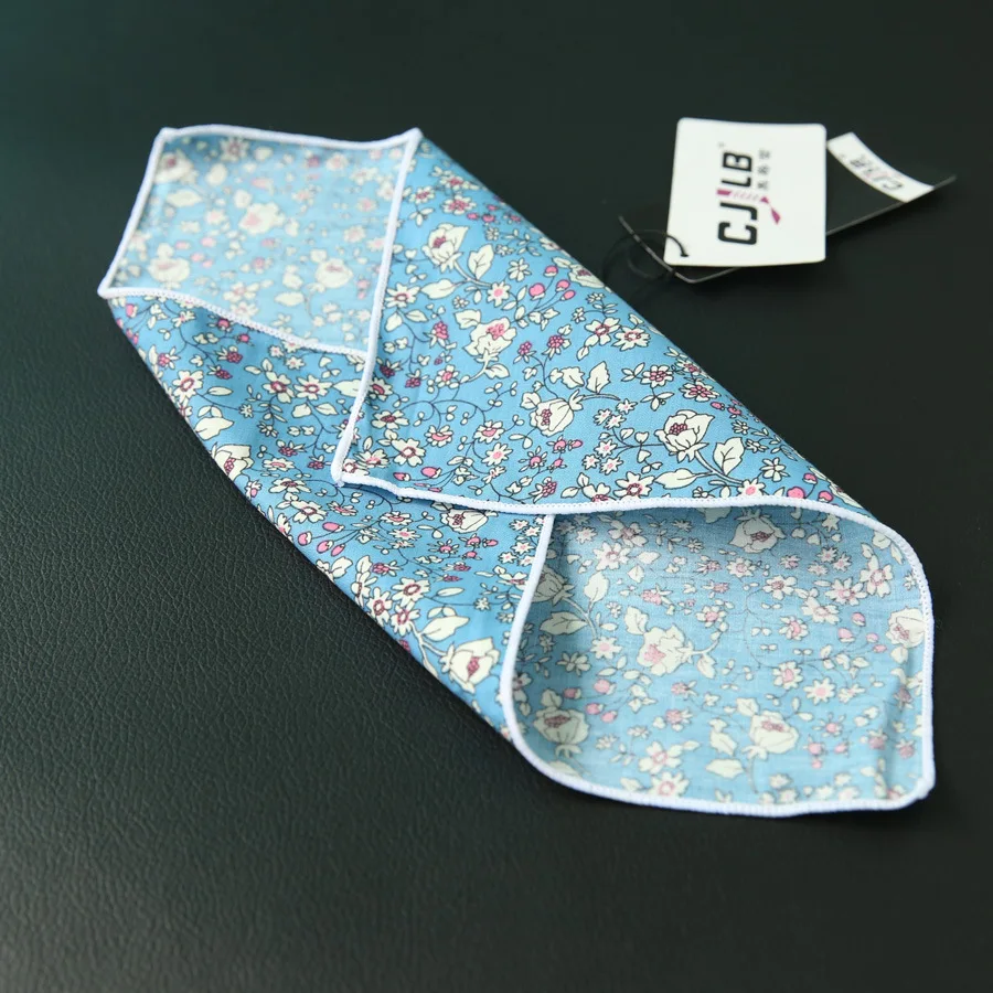 Linbaiway Mens Suits Hankerchief Floral Printed Scarves Women Cotton Hankies Men's Pocket Square Hanky Towels Custom LOGO | Аксессуары