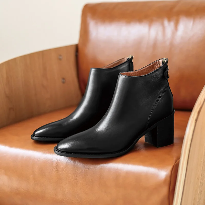 Ботильоны женские Mordoan из натуральной коровьей кожи на платформе с