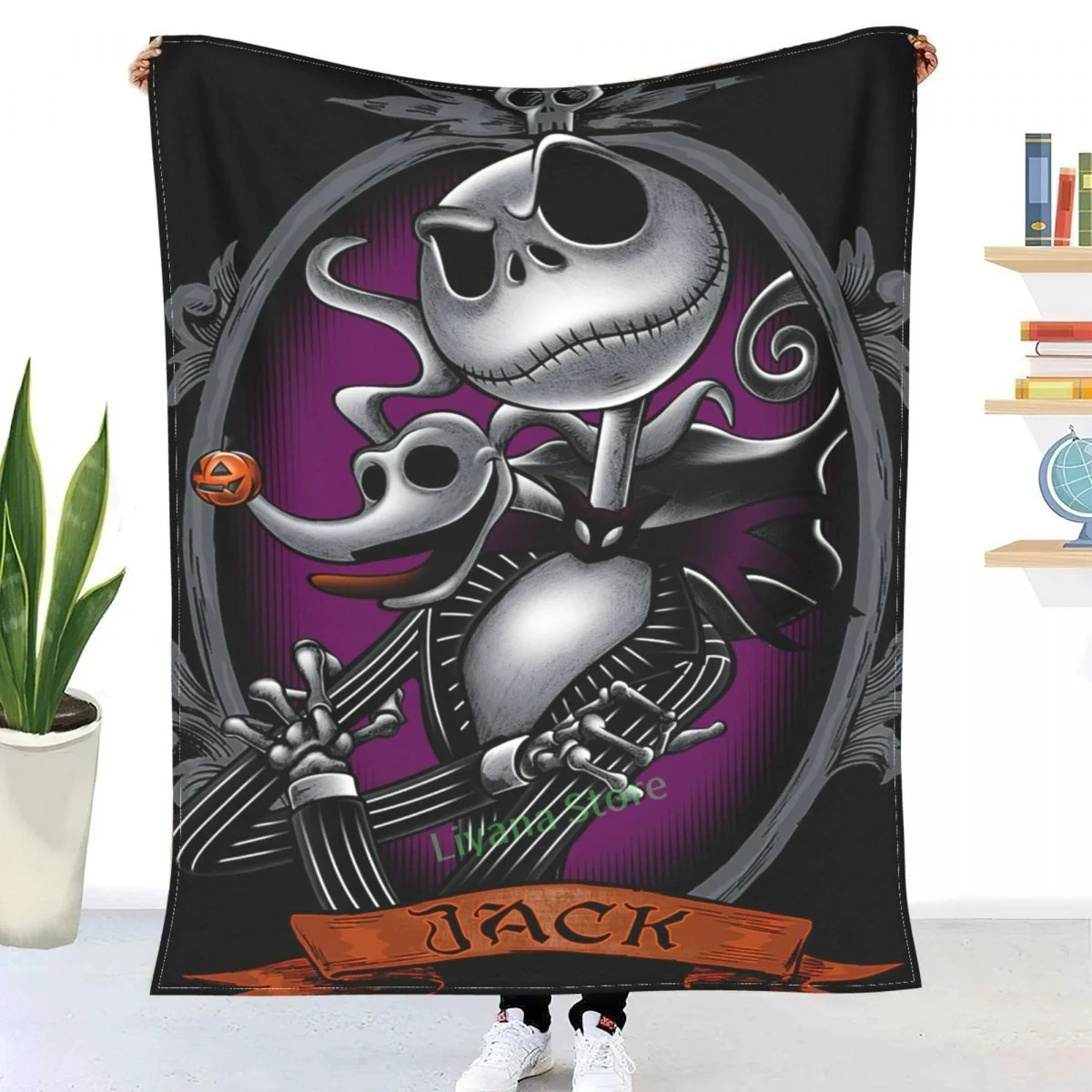 

printed blanket nightmare before christmas backdrop flannel blanket bed throw soft cartoon printed bed spread sheets sofa gift0