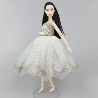 elegant ballet dress for barbie dolls clothes 16 dolls accessories dancing rhinestone clothes 3 layer skirt party gown kid toys