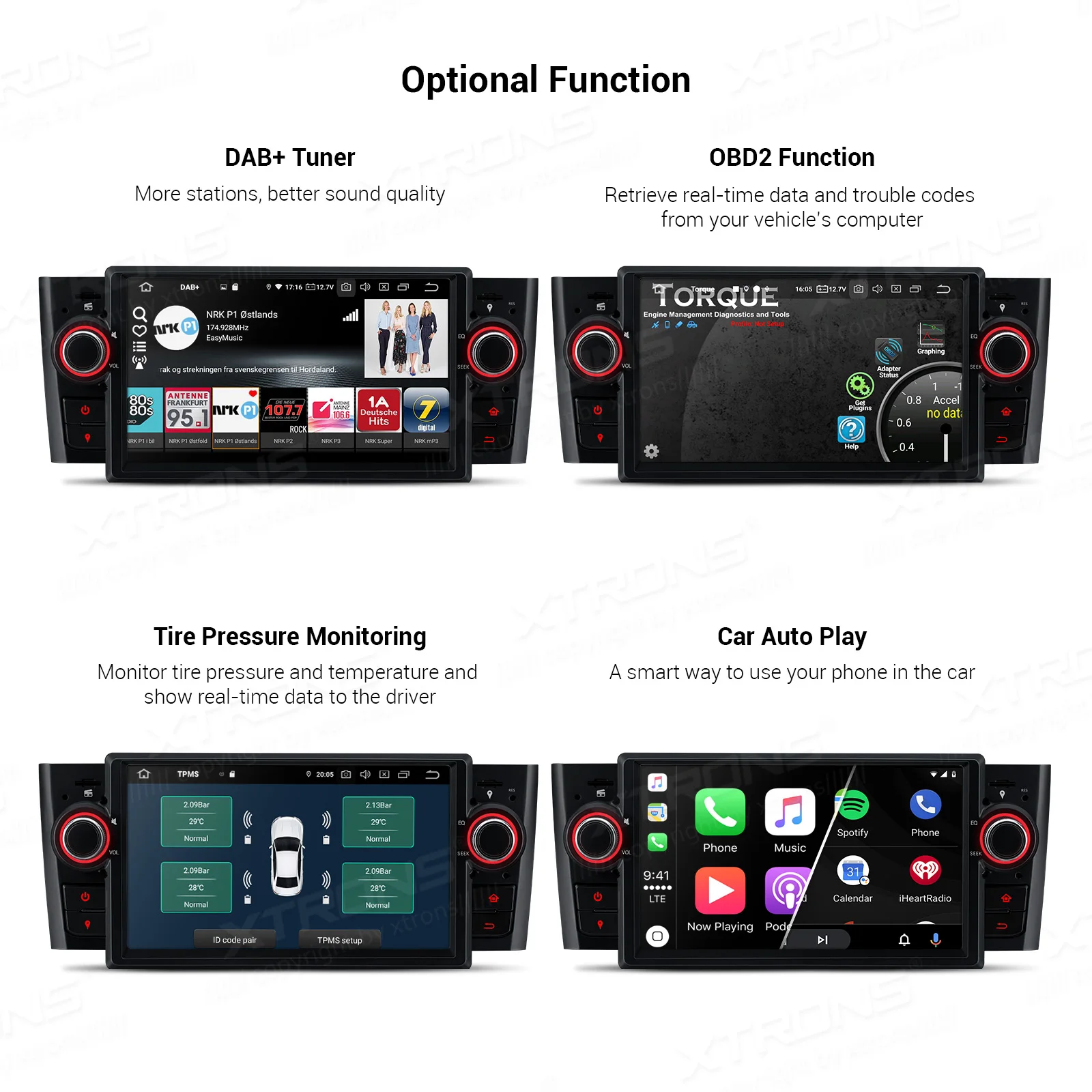 Автомобильный мультимедийный плеер XTRONS стерео проигрыватель под управлением