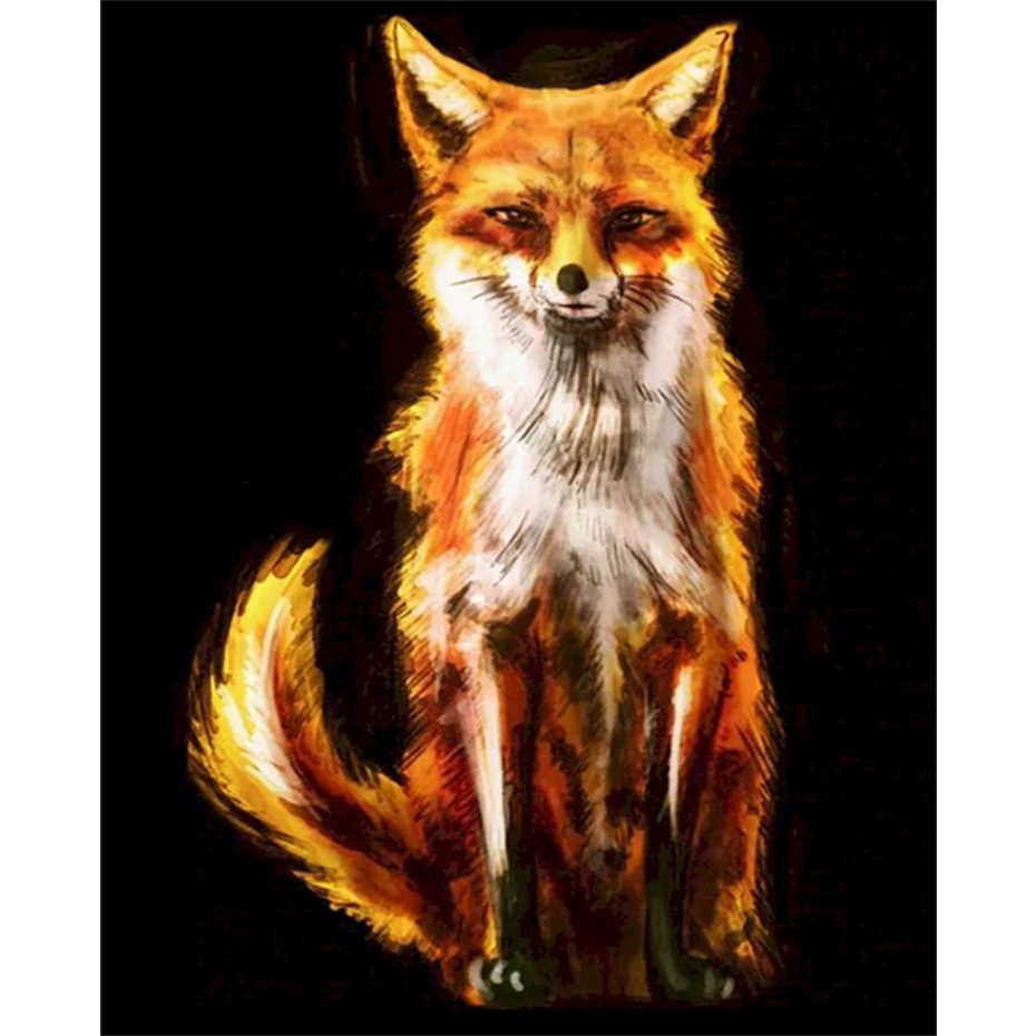 

Набор для рисования по номерам на холсте, с животными