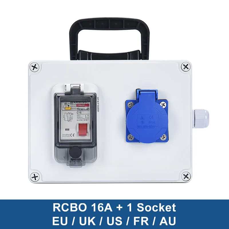 Уличная Мобильная промышленная розетка MCB RCBO 110 В 220 в 16 А водонепроницаемая