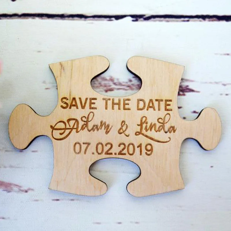 Деревянные магниты для сохранения даты деревенские Свадебные помолвки магнит на