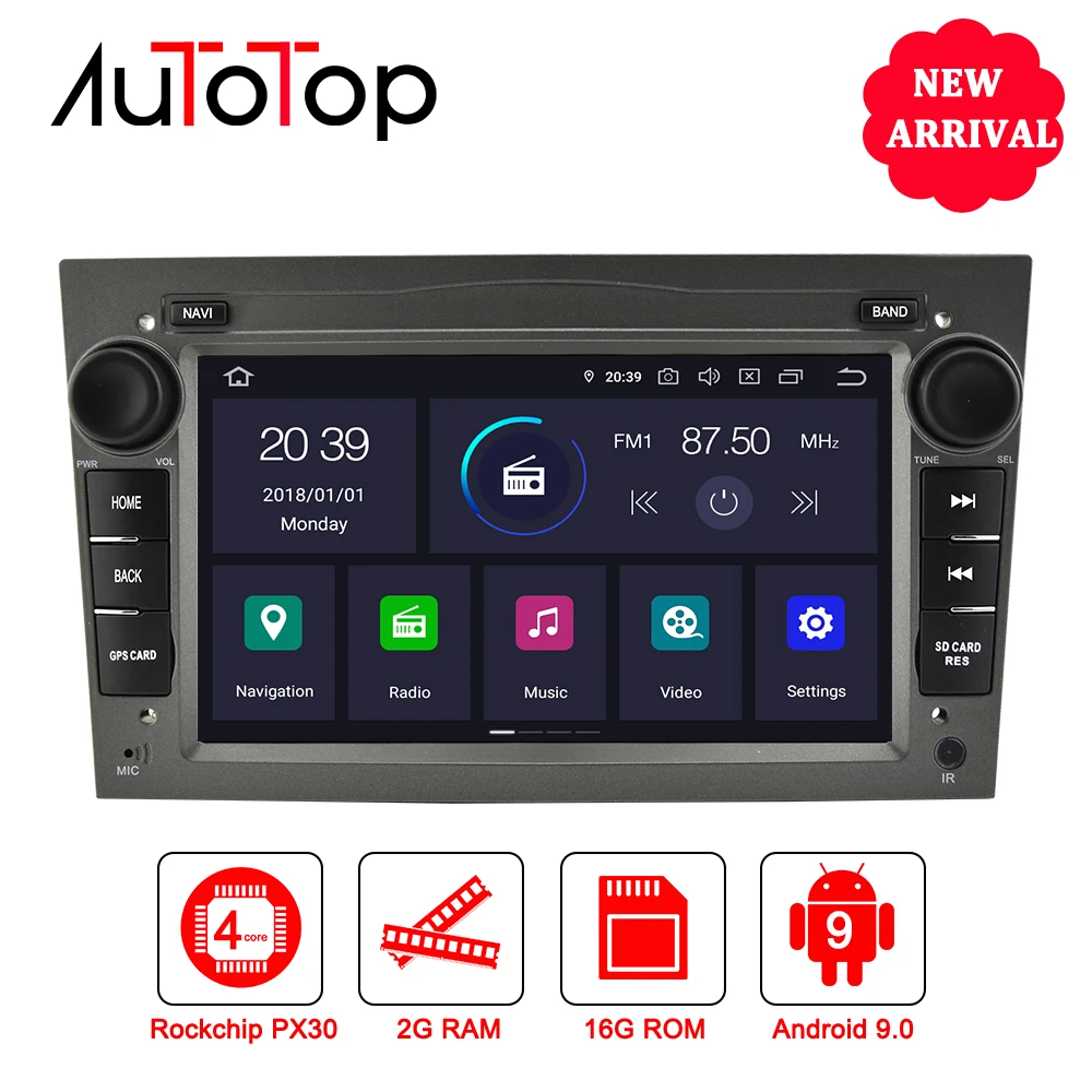 Автомобильный мультимедийный плеер AUTOTOP Opel Android 2 Din Android 9,0 Opel DVD gps для Astra Meriva Vectra Antara Zafira Corsa Vauxhall