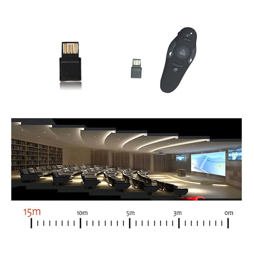 

2.4G USB Wireless Presenter Laser Pointer PPT Remote Control for Powerpoint Presentation Teaching Meeting Laser
