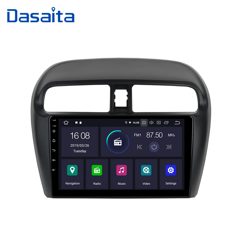 Автомобильный мультимедийный плеер Dasaita 1din 4 ядра Android 9 0 GPS радио сенсорный экран