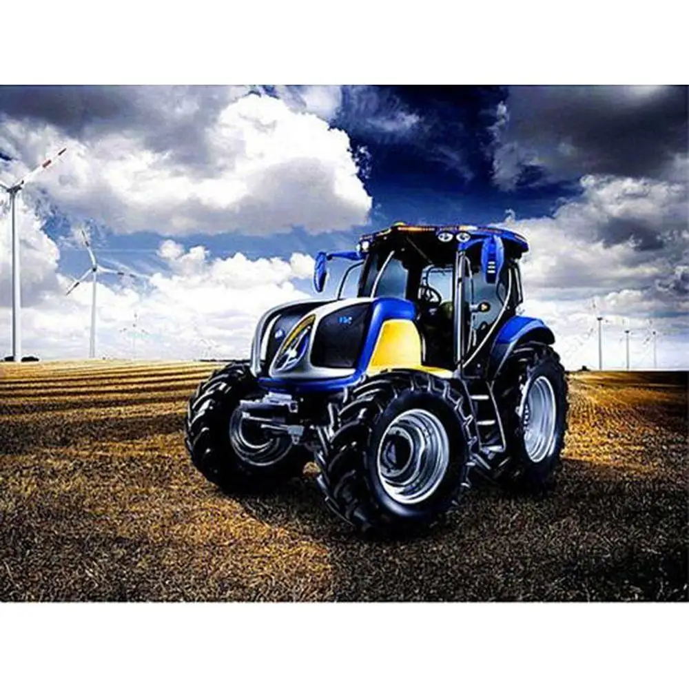 Алмазная картина DIY круглая дрель 5D набор Стразы синие автомобильные наборы