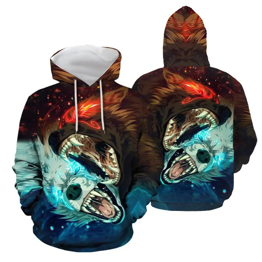 

Повседневные толстовки с 3D принтом животных волка унисекс весна/осень Харадзюку для мужчин/женщин пуловер с капюшоном на молнии Забавный свитшот-04