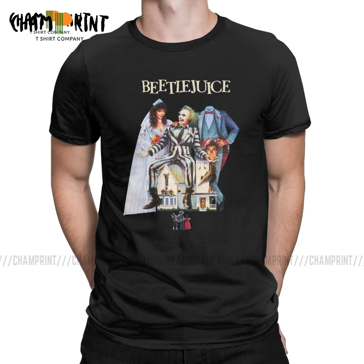 Beetlejuice фильм ужасов футболка для мужчин крутые хлопковые футболки с круглым