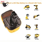 Адаптер для литиевой батареи 20 в к никелевой батарее 18 в с USB адаптером 5 в DCA1820 для аккумулятора Dewalt DCB200 DCB201 DCB203 DCB204