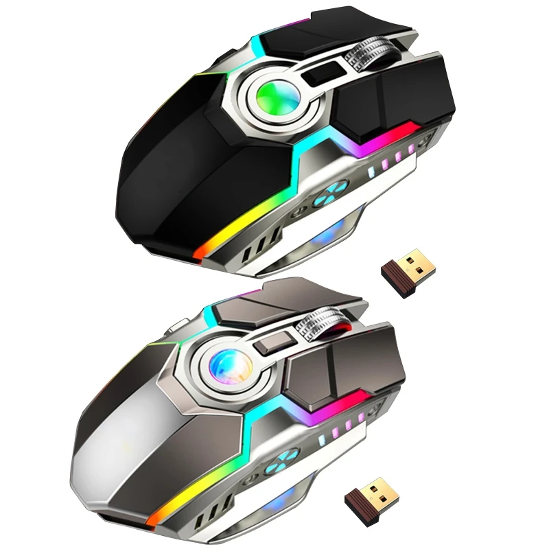 

3500DPI 2.4Ghz 7Key Wireless Gaming LED RGB USB Charge Mouse Slient Microswitch 634A