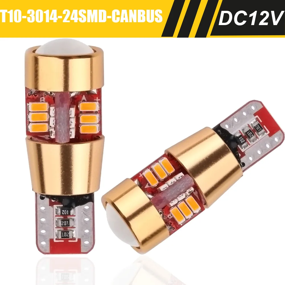 

2Pcs T10 192 168 W5W 27smd Canbus LED Light Auto Car Wedge 3014 Super Bright Clearance Bulb Tail Dome Marker Parking Lamp 12V