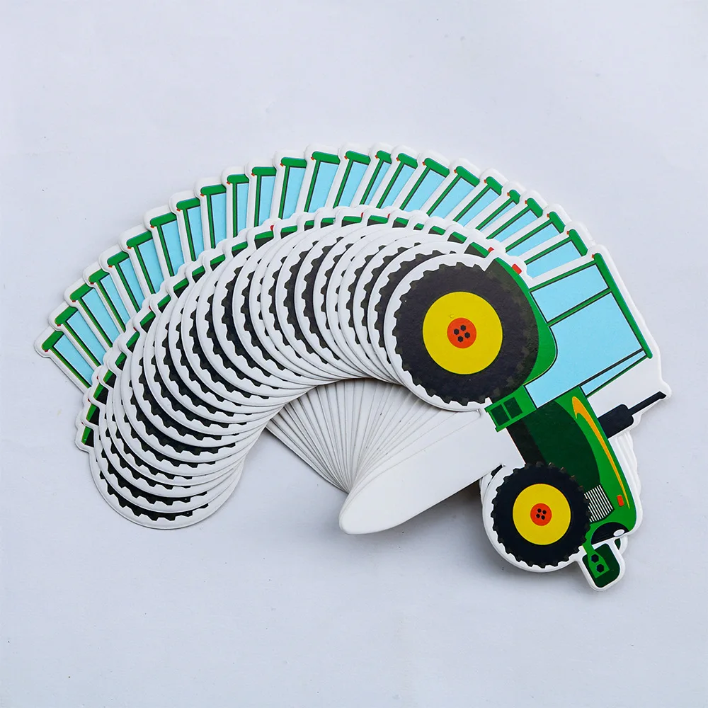 1Set Tractor Happy Birthday Balloons Farm Green Theme Vehicle Party Decoration Balloon | Дом и сад
