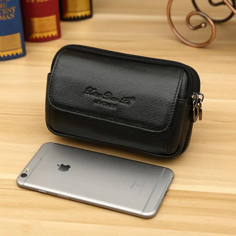 Для мужчин из натуральной кожи сотовый мобильный телефон чехол Крышка ремень