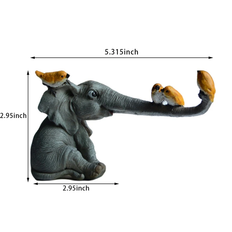 

Cute Elephant Statue Figurines, Collection Craft Gift, Home Decoration,Landscape Ornament Desktop Decorations(1 PCS)