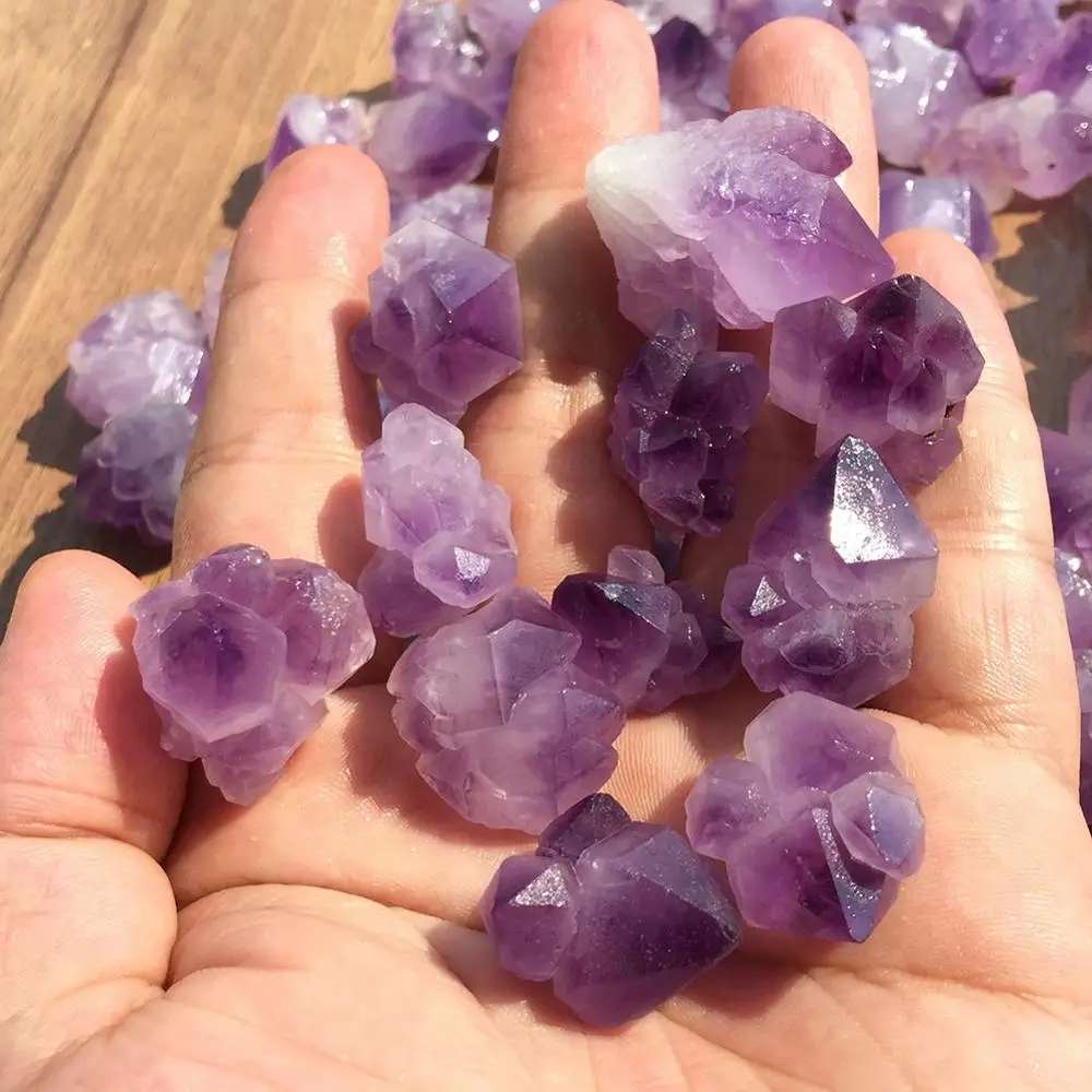 

A Lot Natural Lavender Amethyst Cluster Quartz Crystal Healing Mineral 100g