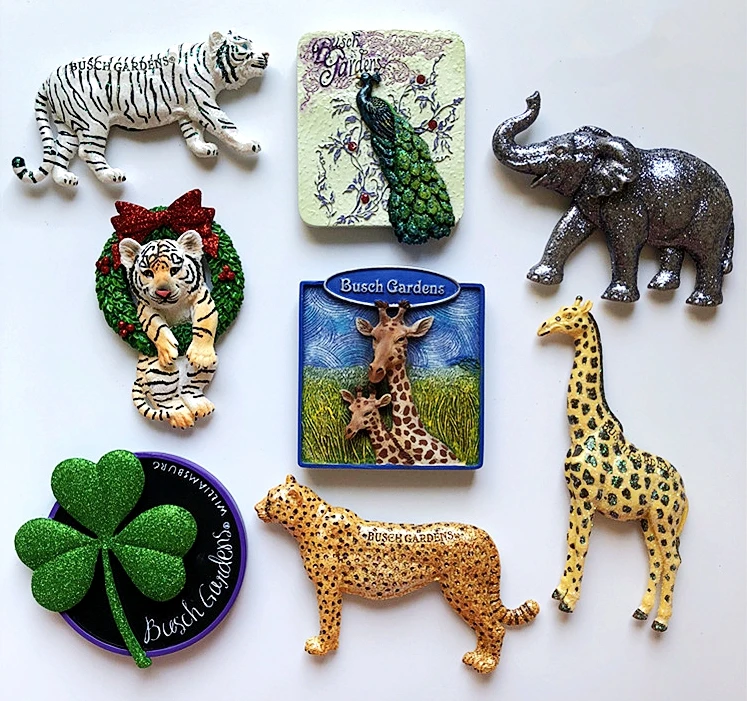 Новый Клевер животное тигр леопард Жираф E ephant 3D магниты на холодильник сувениры