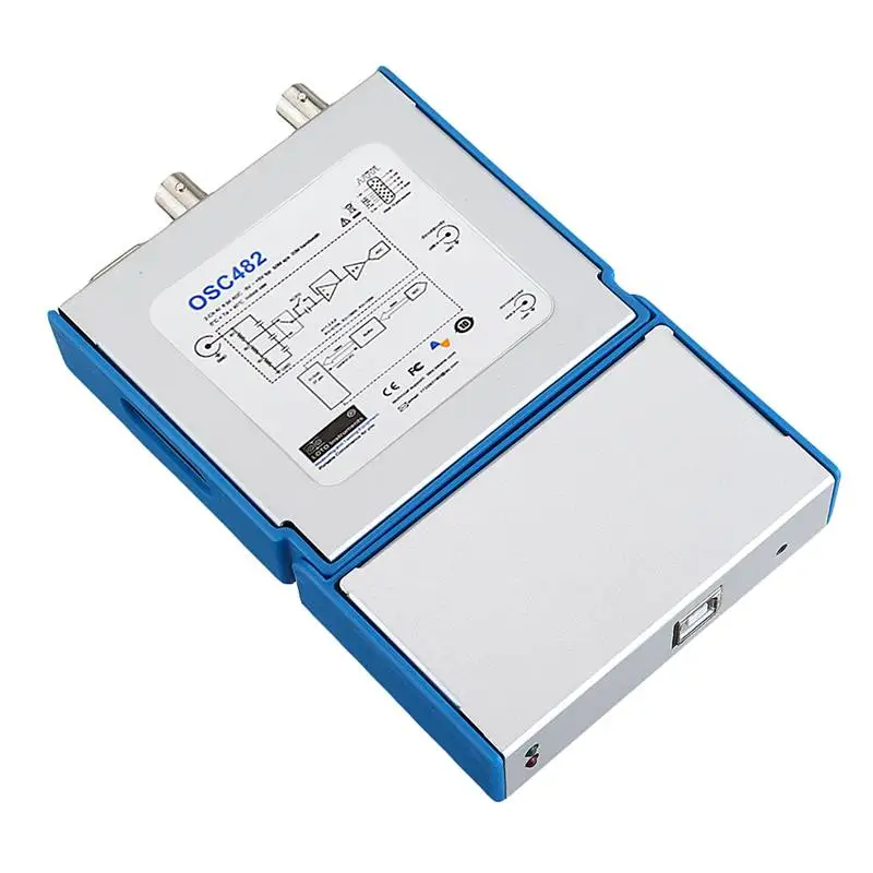 OSC482S цифровой портативный осциллограф PC USB 2,0 Виртуальная 2CH полоса пропускания осциллограф с генератором сигналов 13M Hz