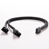 1pc 4 pin pwm splitter cable 4pin pwm female to 34 pin pwm adapter cable for computer cpu case fan sleeved adapter power cable