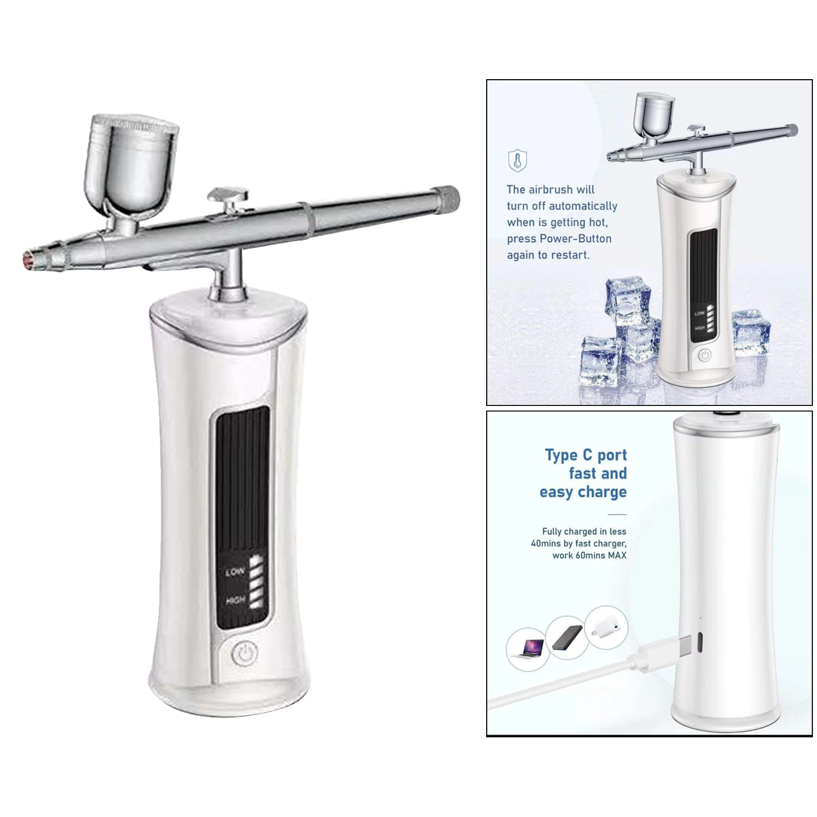 Аэрограф с насадкой 0 4 мм краскопульт зарядным устройством | Инструменты