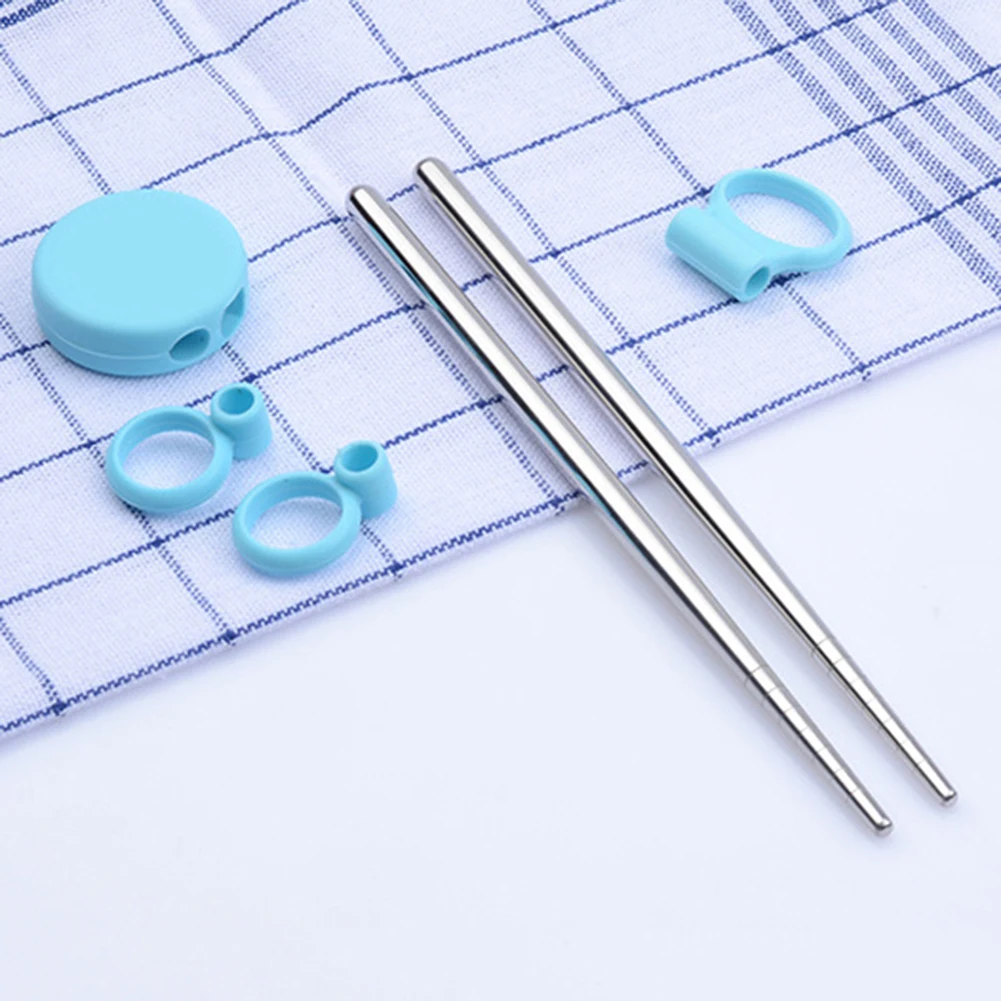 Силиконовое кольцо из нержавеющей стали для детей начинающих палочки еды с