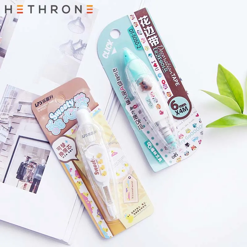 Hethrone Kawaii животные пресс тип коррекция лента дневник в стиле Скрапбукинг Стикеры