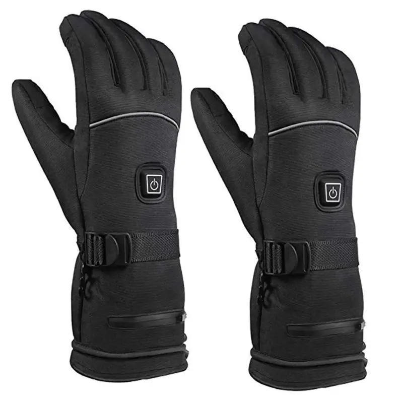 

Men Women Winter Electric Heated Gloves with Reflective Strip Battery Powered L4ME