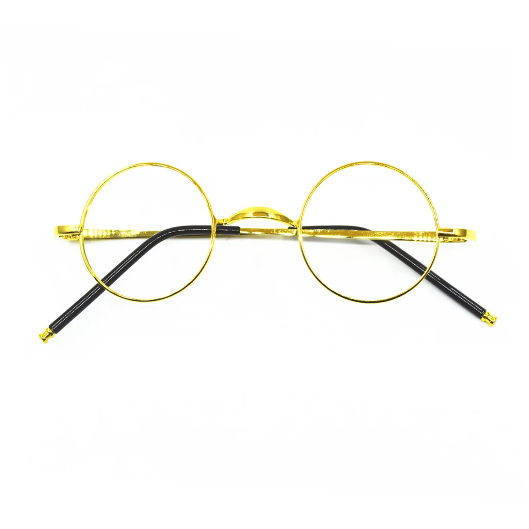 Винтажные Маленькие 40 мм круглые оправы для очков металлические полные