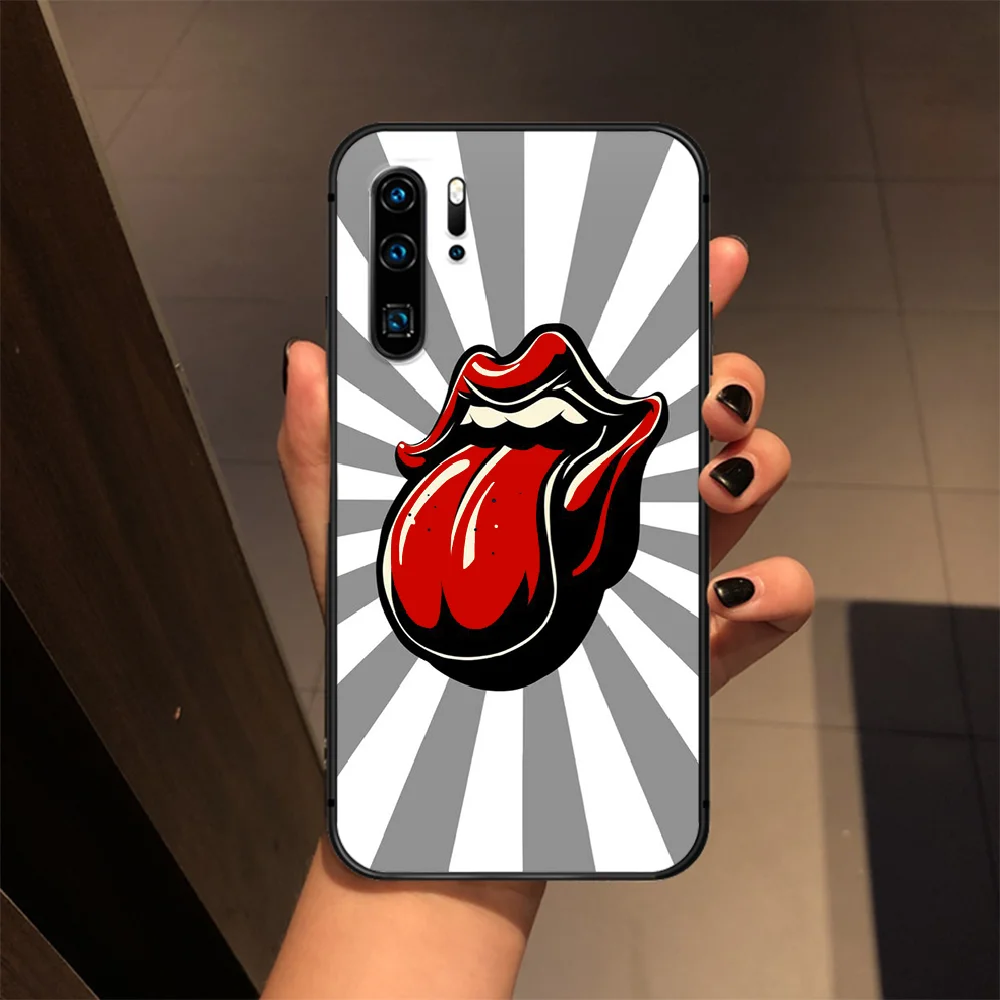 

Rolling Stones band Phone Case Cover Hull For Huawei P8 P9 P10 P20 P30 P40 Lite Pro Plus smart Z 2019 black shell silicone