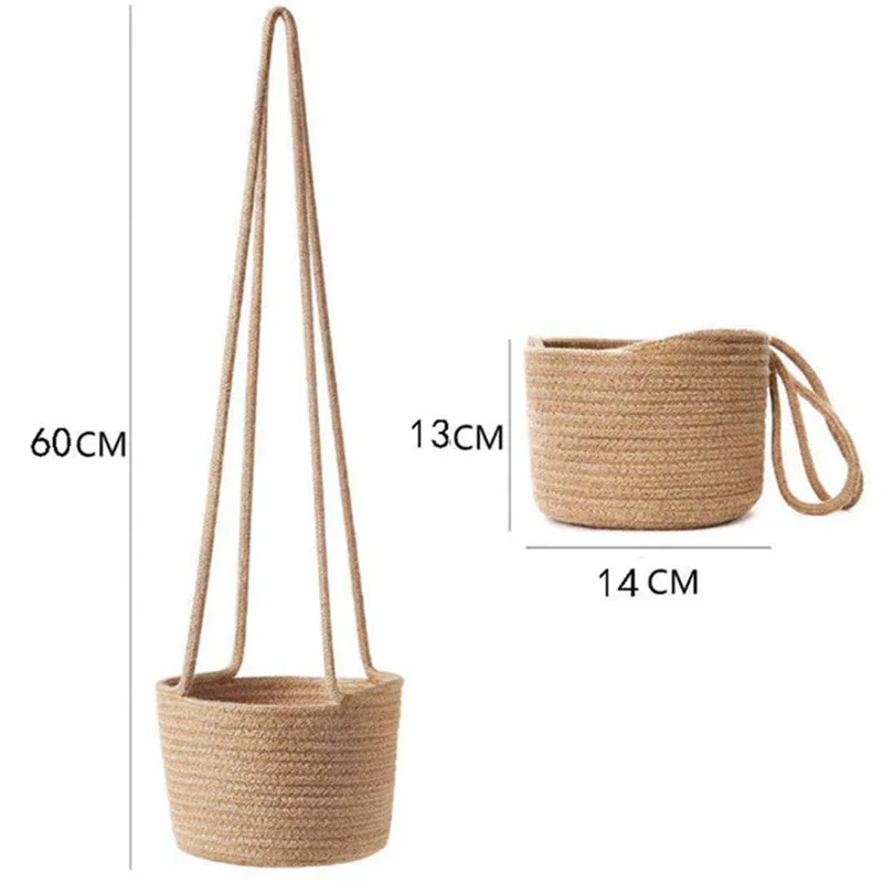 

Hand Made Wicker Rattan Flower Basket Green vine Pot Planter Hanging Vase Container Wall Plant Basket For Garden w255
