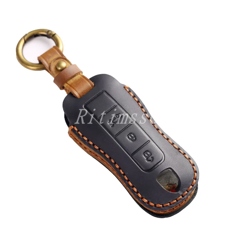 Кожаный чехол для ключей ручной работы Porsche Panamera Cayenne 718 971 911 9YA Macan Boxster 2018 2019 2020 |