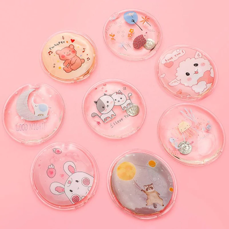 1Pcs Cute Transparent Cartoon Heating Gel Hand Warmer Reusable Mini Portable Convenient Winter Fast Self-Heating Handbag | Бытовая