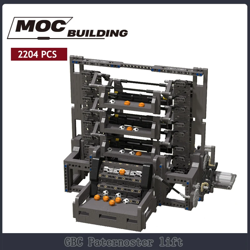 

GBC Paternoster Lift Stadium Elevator Assembly Building Blocks DIY Parent-child Science Educational Model Toys MOC