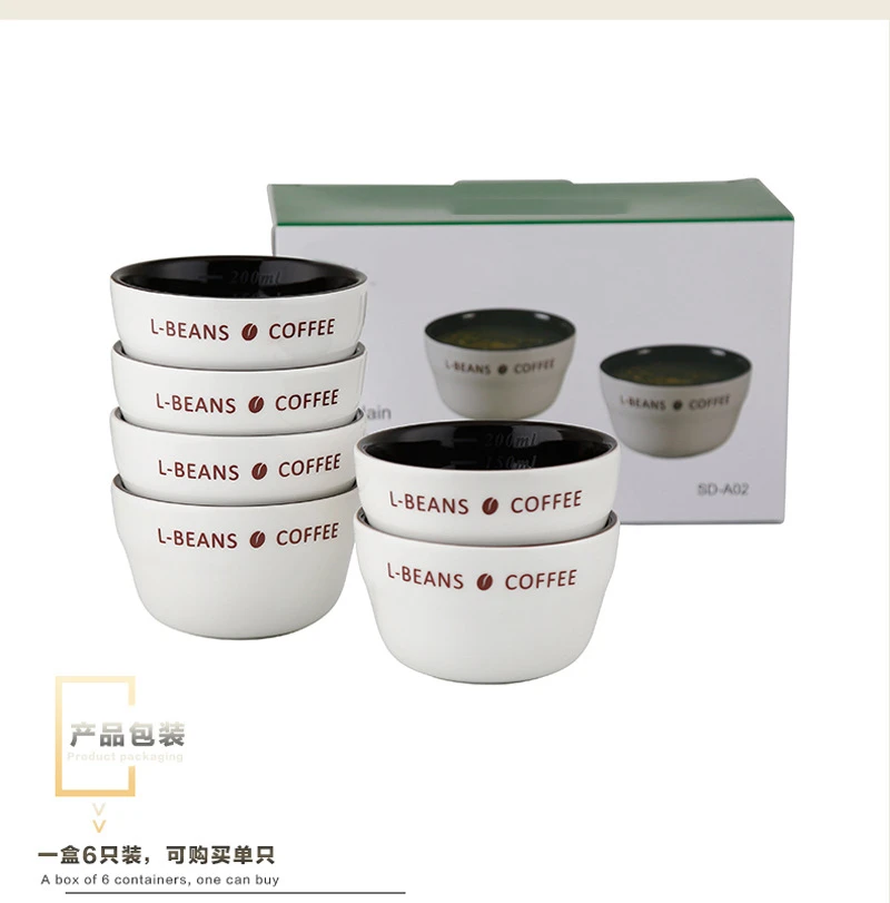 1 шт. чашка для кофе эспрессо 200 мл керамическая измерительная чаша для кофе соревнование выпечки/сухие ингредиенты/жидкие аксессуары