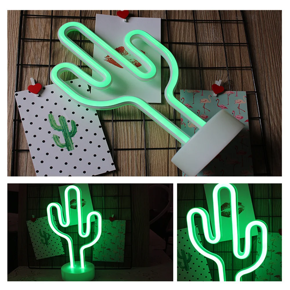 Неоновая вывеска светодиодный ночник с USB фламинго единорог радуга луна лампа