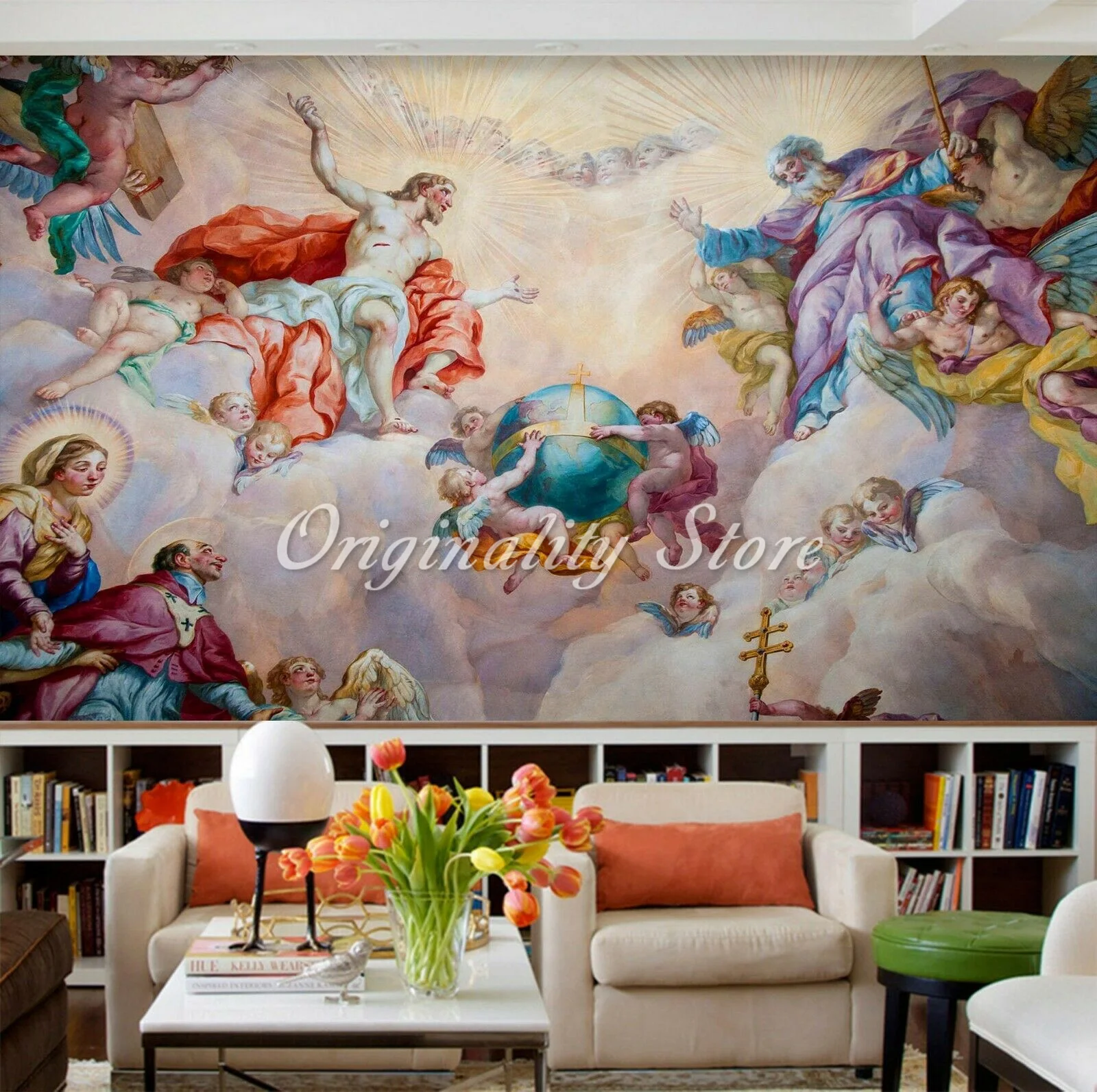 

Religious Oil Painting Wallpaper Wall Murals Removable Fay