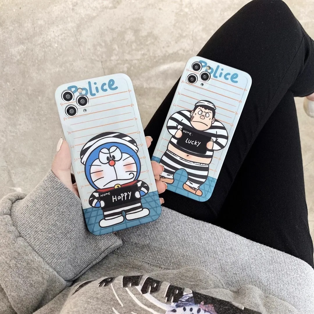 

Cartoon Doraemon Fat Tiger Phone Case For iPhone 12 11 Pro Max Mini XR XS MAX 8 X 7 Plus SE 2020 Back Cover