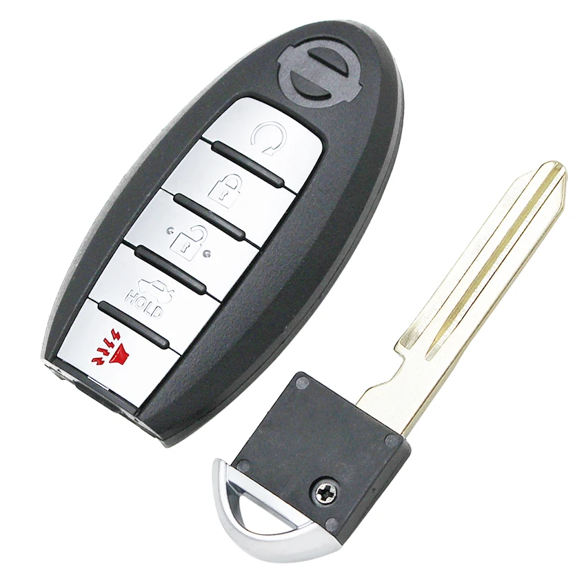 Умный ключ 5 кнопок 433mhz 4A чип для Ниссан алтима Максима Pathfinder 2013- Fcc# KR5S180144014 S180144020 с вставным ключом
