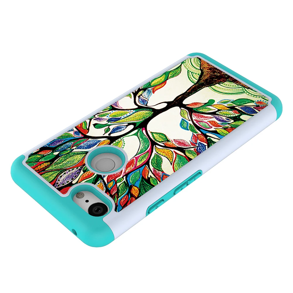 Чехол для Google Pixe 2 в 1 прочный резиновый гибридный жесткий пластиковый мягкий ТПУ