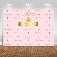 little princess baby shower backdrop for photography pink step and repeat background for photo studio crown backdrops 580
