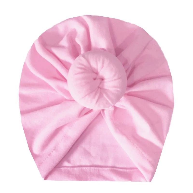 

New Kids Newborn Baby Turban Knotted Head Wrap Headbands India Hats Beanie Cotton blend Hair Cap Children Girl Boy Head band