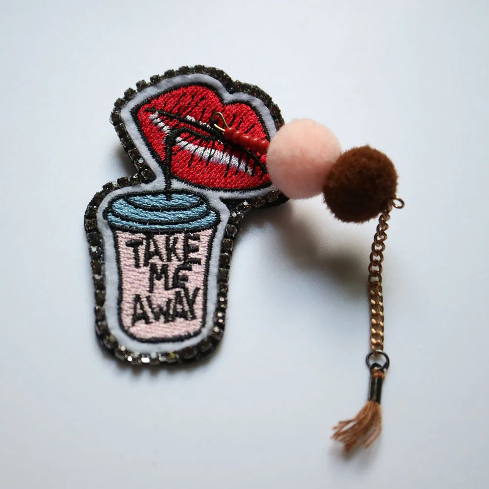 1 шт. diy вышитые бисером нашивки для одежды Пришивные Броши с шариком аппликации