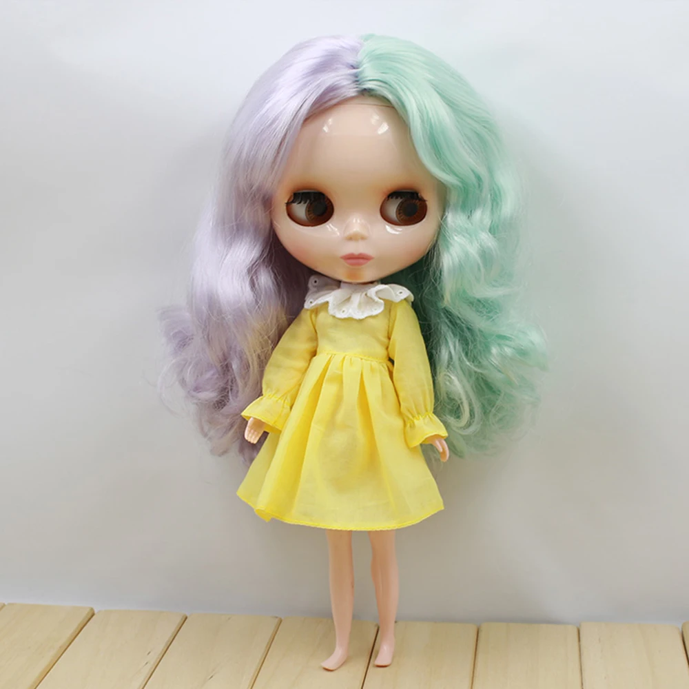 Для 1/6 Блит платье с воротником Длинные sheeves 3 цвета|blythe dress|dress withdress with collar |