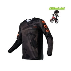 Kids Off Road ATV Racing T-shirt Im Fox Downhill Bike Jersey Motocross MTB Camouflage Boys D
