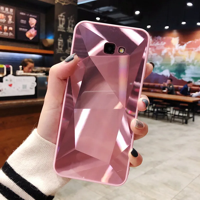 3D Зеркало Алмазный чехол на мобильный телефон для Samsung Galaxy A51 A50 A71 A70 S8 S9 S10 плюс A7 2018