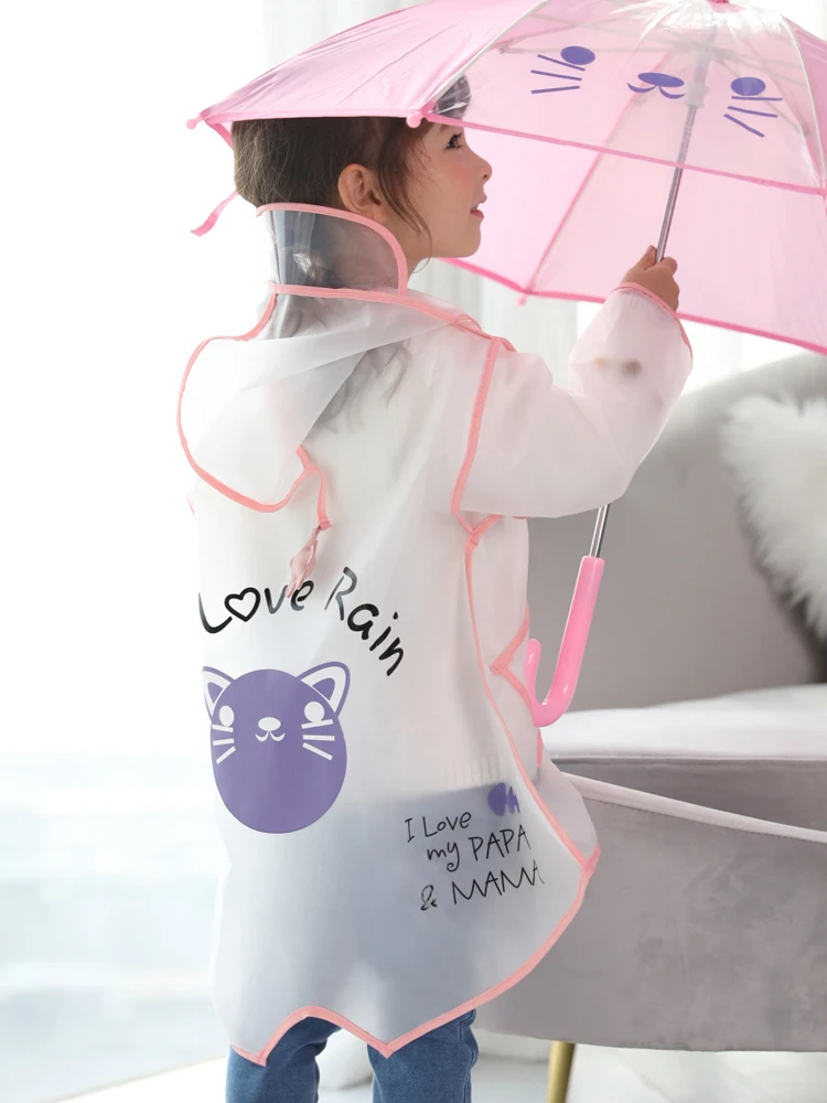 Прозрачный дождевик для детей мультяшный желтый малышей Детский